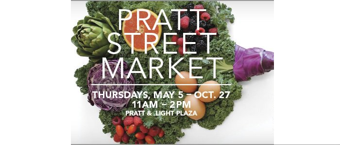 Pratt Street Farmers Market - Pratt & Light PlazaBaltimore, MD 21201Hours:Thursdays 11am-2pm